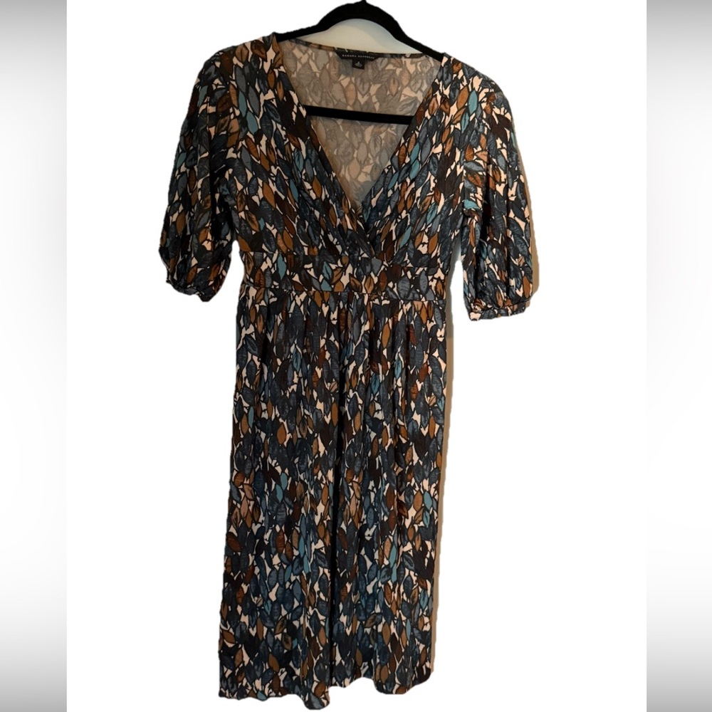 Banana Republic Multicolor Leaf Print Dress, Size S